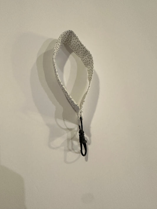 Silver Dot  Wristlet Key FOB Keychain - Over The Wrist