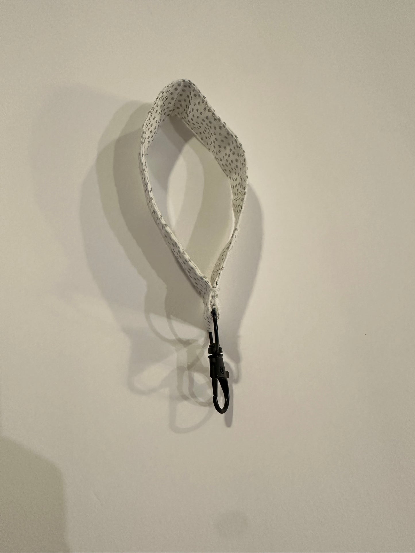 Silver Dot  Wristlet Key FOB Keychain - Over The Wrist